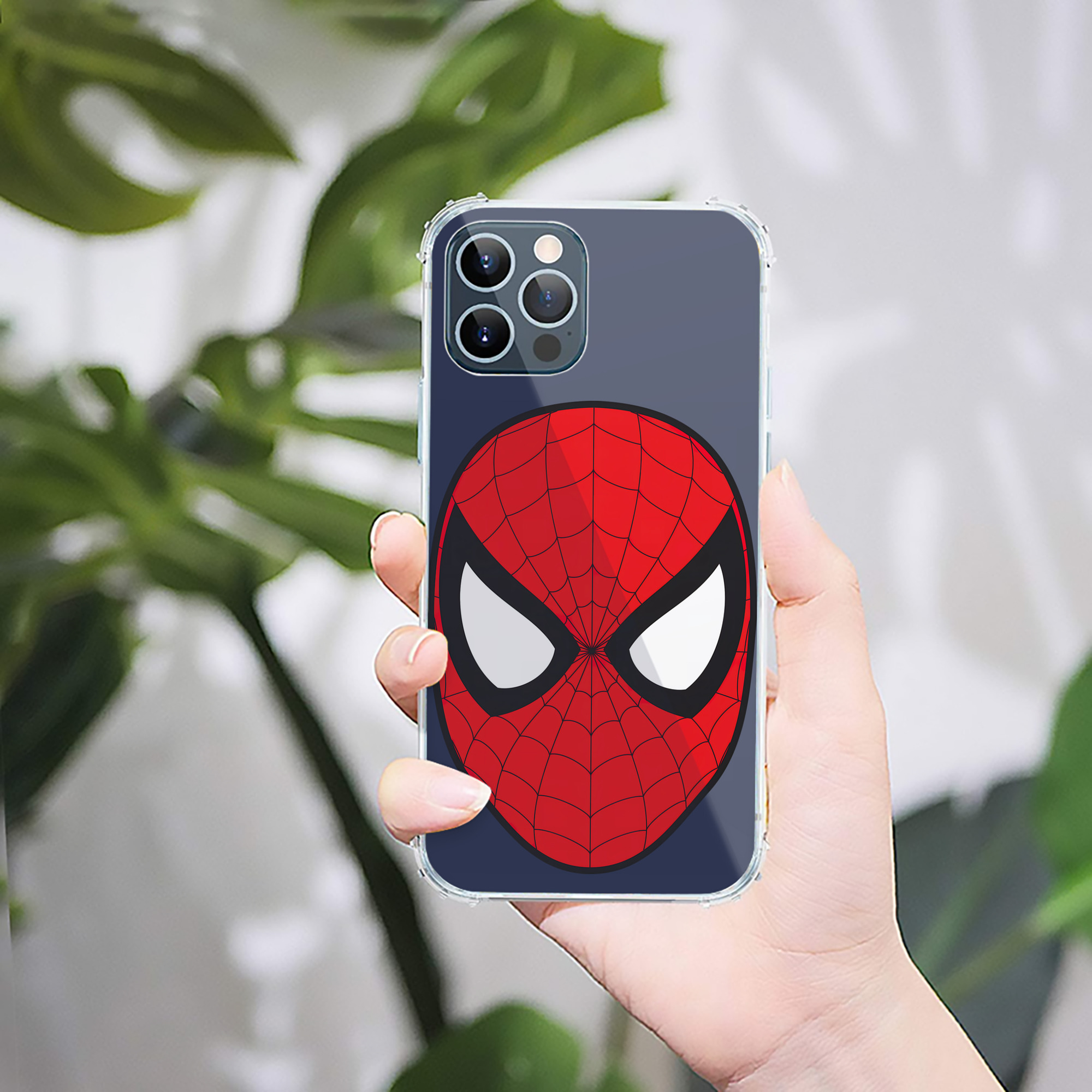 （画像用） Spider Man スパイダーマン 【iPhone 12シリーズ対応】透明スマホケース（クリアソフトケース）